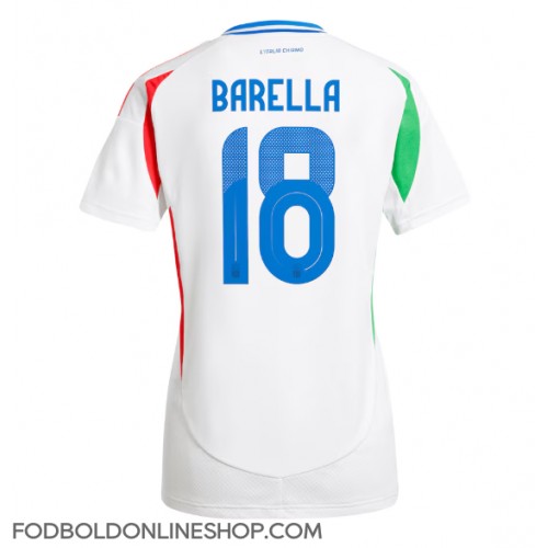 Italien Nicolo Barella #18 Udebanetrøje Dame EM 2024 Kortærmet